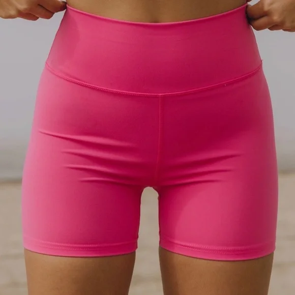 Daily Drills Hot Shot Shortie Shorts (pink biker shorts) - Picture 1 of 7